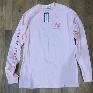 Simply Southern Pink Long Sleeve Shirt Size Medium NWT